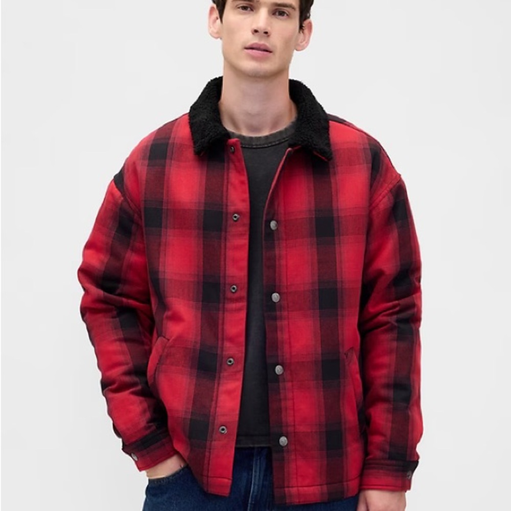 Stranger Things Adult Sherpa-Lined Shirt Jacket